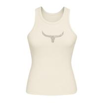 Regata Dallas Strass Tamanho:GCor:Branco Regata Dallas Strass Tamanho:GCor:Branco