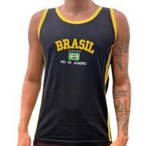 Regata do Brasil Bordada Masculina - Preto