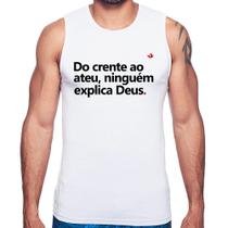 Regata Do crente ao ateu, ninguém explica Deus - Foca na Moda