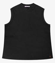 Regata em Ribana Feminina Plus Size Secret Glam Preto Regata em Ribana Feminina Plus Size Secret Glam Preto