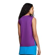 Regata Em Viscose Alças Médias Roxo Dzarm