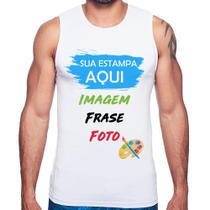 Regata Estampa Personalizada (Imagem, frase ou foto) - Foca na Moda