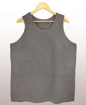 Regata Estonada Chumbo - 100% Algodão, Molde Moderno e Confortável