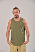 Regata Estonada Oliva - 100% Algodão, Confortável e Moderno Regata Estonada Oliva - 100% Algodão, Confortável e Moderno