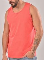 Regata Estonada Salmão - Alta Qualidade em Algodão 100% Regata Estonada Salmão - Alta Qualidade em Algodão 100%