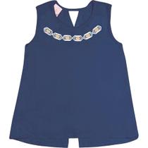 Regata evasê mullet em viscolycra com bordado nº 4 ao 10