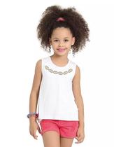 Regata evasê mullet em viscolycra com bordado nº 4 ao 10