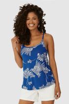 Regata Feminina Alça Fina Estampada em Viscose Stretch - Malwee Regata Feminina Alça Fina Estampada em Viscose Stretch - Malwee