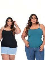 Regata Feminina Alcinha Fina Com Forro Plus Size