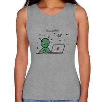 Regata Feminina Alien Hello World! - Foca na Moda