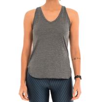 Regata Feminina Alto Giro Skin Fit Alongada Cinza - 101601