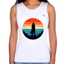 Regata Feminina Astronomia Vintage Sunset - Foca na Moda Regata Feminina Astronomia Vintage Sunset - Foca na Moda