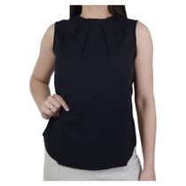 Regata Feminina Autenticada Alfaiataria Preta - 7868