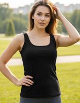 Regata Feminina Básica Algodão Alça Média P Ao Xgg Malwee