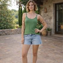 Regata Feminina Básica de Algodão com Alças Finas Malwee