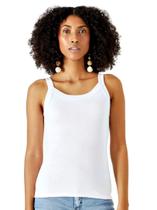 Regata feminina básica em ribana canelada p ao xgg malwee