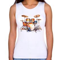Regata Feminina Bateria Watercolor - Foca na Moda Regata Feminina Bateria Watercolor - Foca na Moda