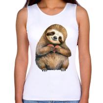 Regata Feminina Bicho Preguiça Coração - Foca na Moda