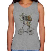 Regata Feminina Bicicleta e Livros - Foca na Moda