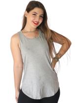 Regata Feminina Blusa Longline T shirt Tapa Bumbum Sobre Legging Academia Recorte Nadador Moda Fitness - Aristem