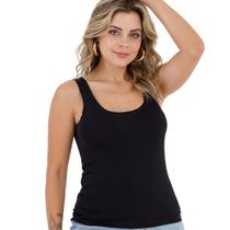 Regata Feminina Blusa Viscose Lisa Básica Primavera Verão Slim 3020.C1