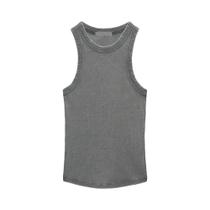 Regata Feminina BMURHMZA - Estilo Retro com Lavagem Água Regata Feminina BMURHMZA - Estilo Retro com Lavagem Água