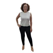 Regata Feminina Bordada Estilosa Atemporal Look Inspiração