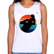 Regata Feminina Boxe Vintage Sunset - Foca na Moda Regata Feminina Boxe Vintage Sunset - Foca na Moda