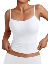 Regata Feminina Branca com Alças Finas Trendy Queen Regata Feminina Branca com Alças Finas Trendy Queen