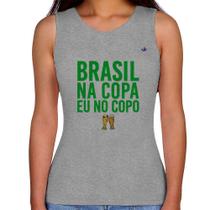 Regata Feminina Brasil na Copa eu no copo - Foca na Moda