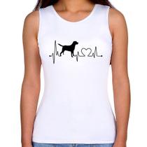 Regata Feminina Cachorro Batimentos Cardíacos - Foca na Moda Regata Feminina Cachorro Batimentos Cardíacos - Foca na Moda