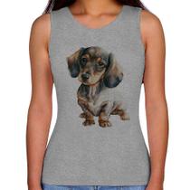 Regata Feminina Cachorro Dachshund - Foca na Moda Regata Feminina Cachorro Dachshund - Foca na Moda