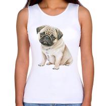 Regata Feminina Cachorro Pug - Foca na Moda
