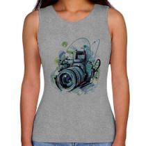 Regata Feminina Câmera Fotográfica - Foca na Moda
