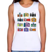 Regata Feminina Câmeras Retrô - Foca na Moda Regata Feminina Câmeras Retrô - Foca na Moda