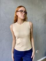 Regata Feminina Canelada Algodão com Elastano Ribana Básica Estilosa Regata Feminina Canelada Algodão com Elastano Ribana Básica Estilosa