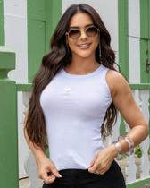 Regata Feminina Canelada Algodão Premium Nadador Básica