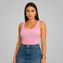 Regata Feminina Canelada Basica Lisa Verão Regata Feminina Canelada Basica Lisa Verão