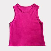 Regata Feminina Canelada Malha Básica Cropped Regata Feminina Canelada Malha Básica Cropped