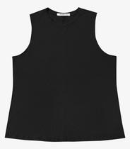 Regata Feminina Canelada Plus Size Secret Preto Regata Feminina Canelada Plus Size Secret Preto