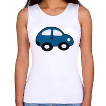 Regata Feminina Carrinho Azul - Foca na Moda Regata Feminina Carrinho Azul - Foca na Moda