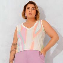 Regata Feminina Cavada Plus Size Malha Tricot/Sephora Regata Feminina Cavada Plus Size Malha Tricot/Sephora