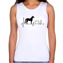 Regata Feminina Cavalo Batimentos Cardíacos - Foca na Moda