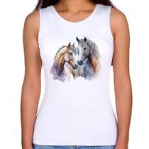 Regata Feminina Cavalo e Égua - Foca na Moda