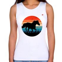 Regata Feminina Cavalo Vintage Sunset - Foca na Moda Regata Feminina Cavalo Vintage Sunset - Foca na Moda