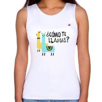 Regata Feminina Como te llamas - Foca na Moda Regata Feminina Como te llamas - Foca na Moda