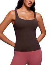 Regata Feminina CRZ YOGA Butterluxe com Sutiã Embutido Marrom XL Regata Feminina CRZ YOGA Butterluxe com Sutiã Embutido Marrom XL