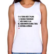 Regata Feminina Defenda a ciência! - Foca na Moda Regata Feminina Defenda a ciência! - Foca na Moda