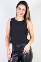 Regata feminina detalhe em PU sintético 70403