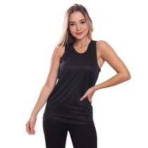 Regata Feminina Dry Fit Lisa Básica Proteção Solar UV Térmica Camiseta Treino Academia Ciclismo